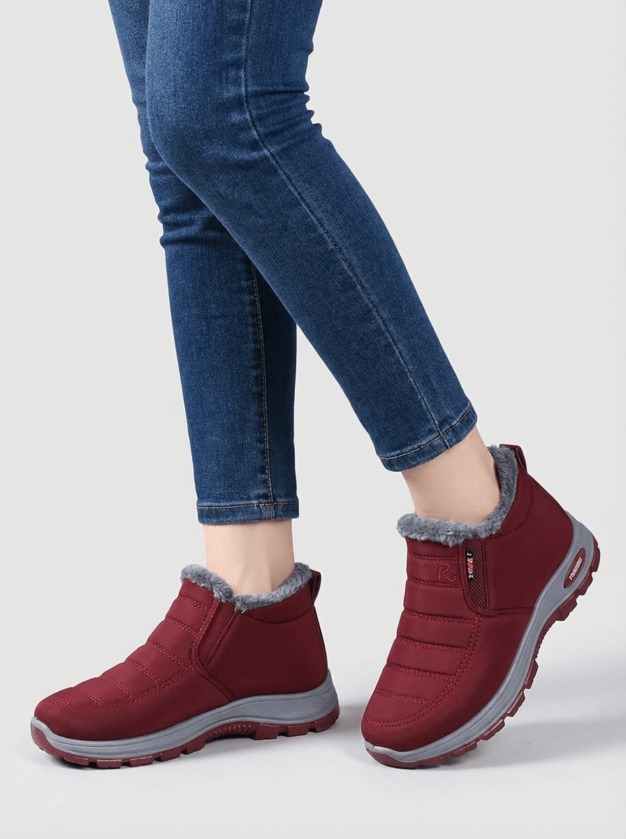 Aimee – Zimowe Śniegowce Damskie Wsuwane z Antypoślizgową Podeszwą