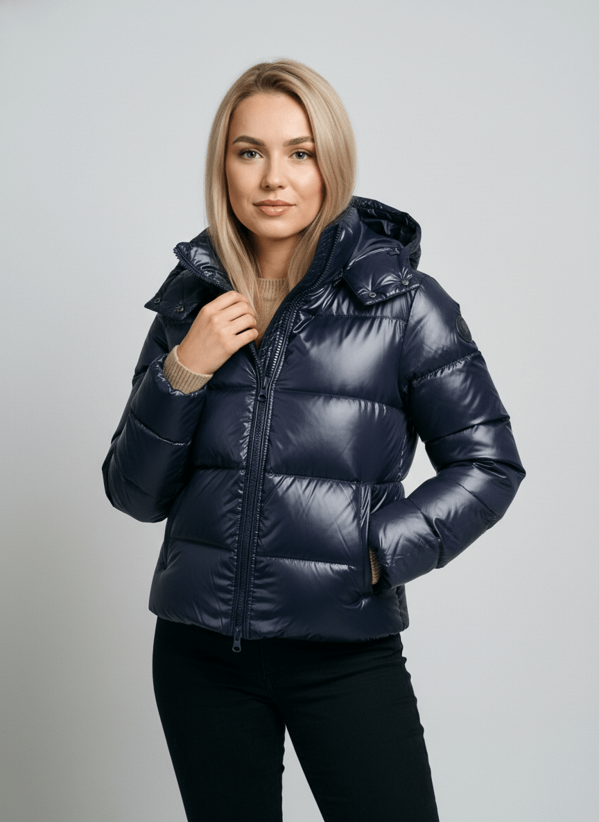 Julia – Pikowana kurtka damska z kapturem