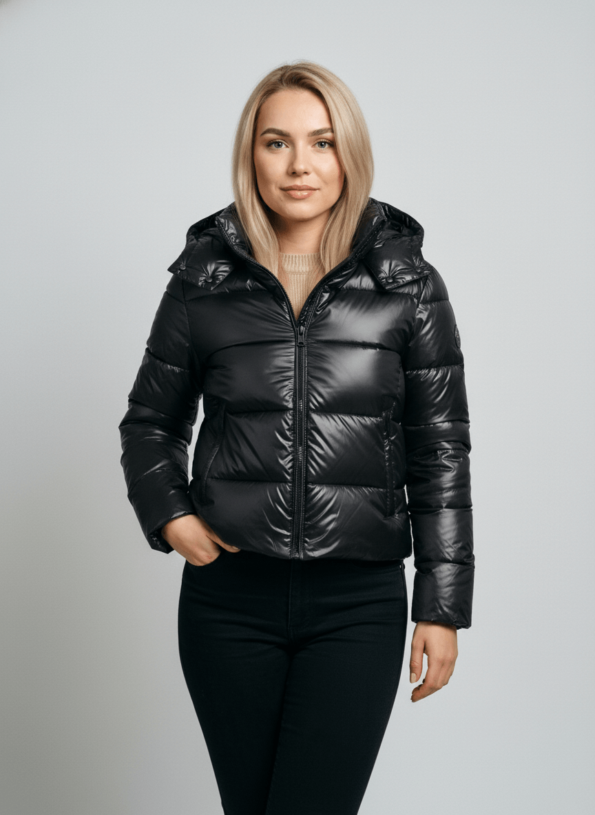 Julia – Pikowana kurtka damska z kapturem