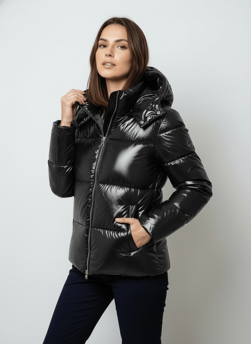 Karina – Pikowana kurtka z odpinanym kapturem