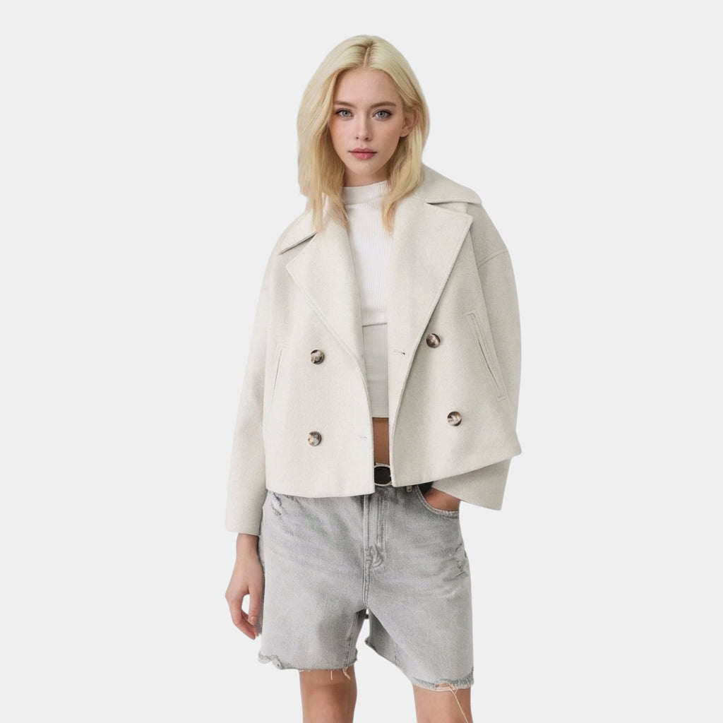 Eliza – Dwurzędowy Płaszcz Damski