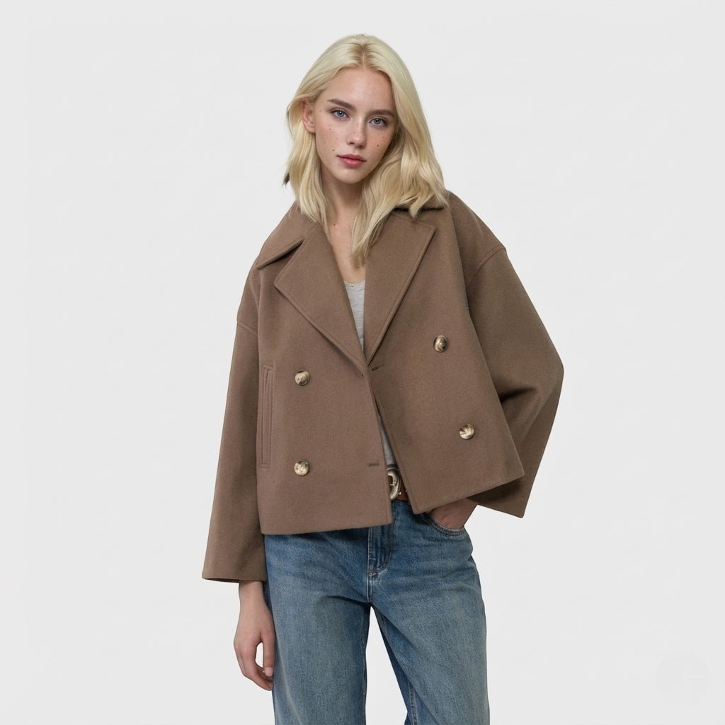 Eliza – Dwurzędowy Płaszcz Damski