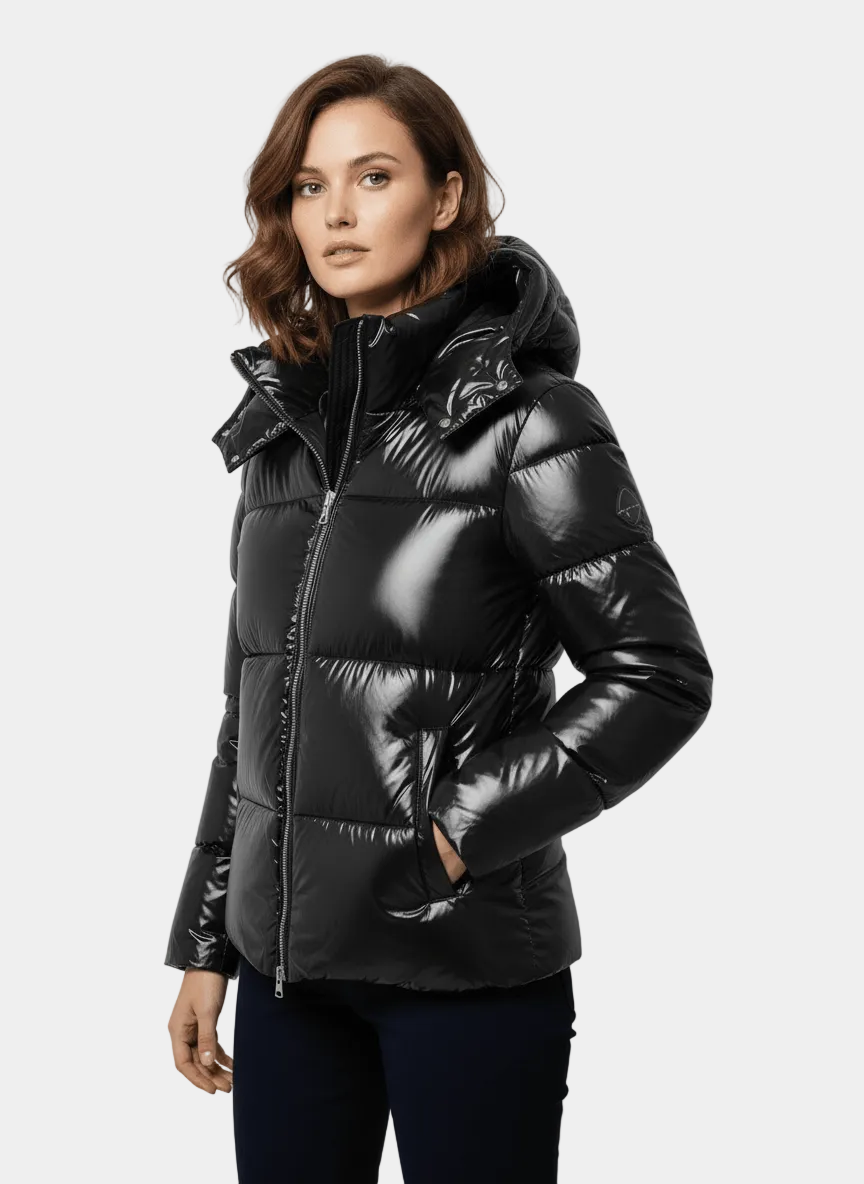 Karina – Pikowana Kurtka Damska z Odpinanym Kapturem