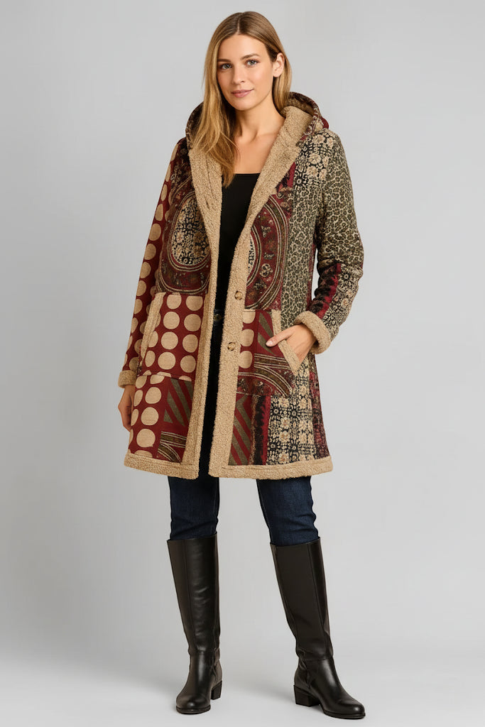 Helena – Płaszcz Teddy z Kapturem