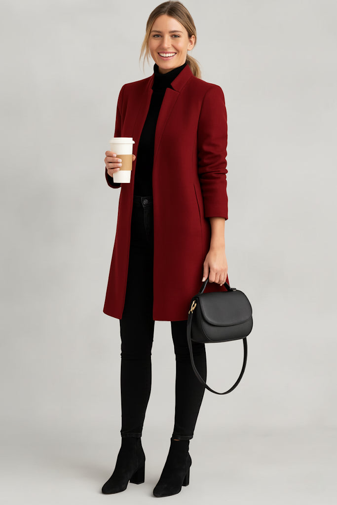Julia – Płaszcz Damski o Prostym Kroju
