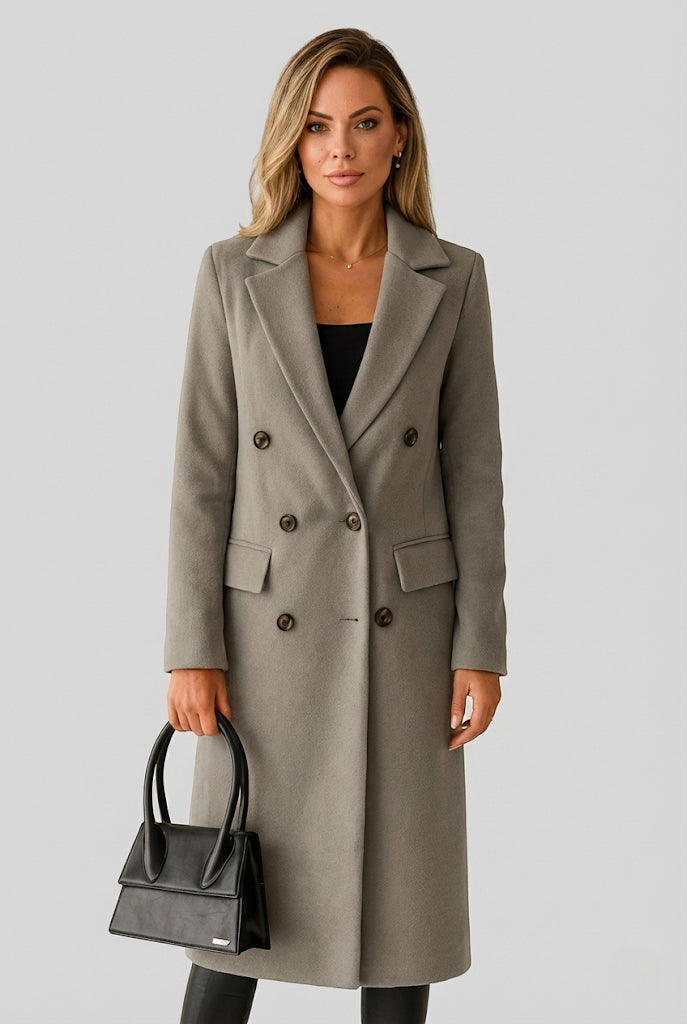 Karolina – Zimowy Płaszcz Damski o Długim Fasonie