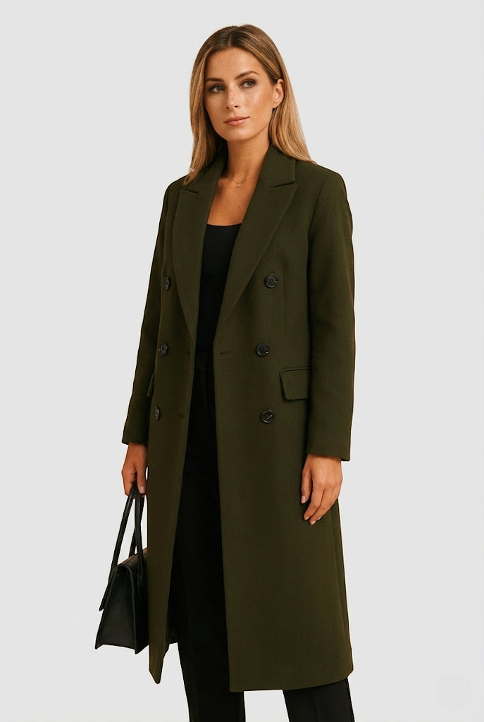Karolina – Zimowy Płaszcz Damski o Długim Fasonie
