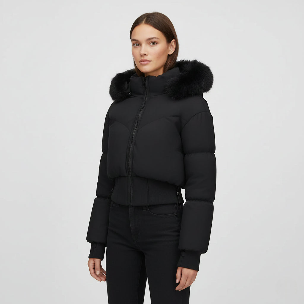 Marlena – Kurtka Pikowana Damska Z Kapturem