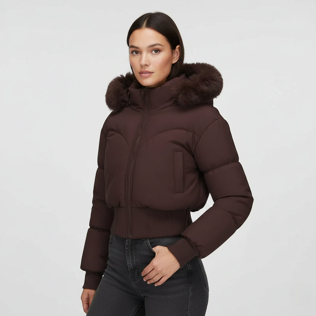 Marlena – Kurtka Pikowana Damska Z Kapturem