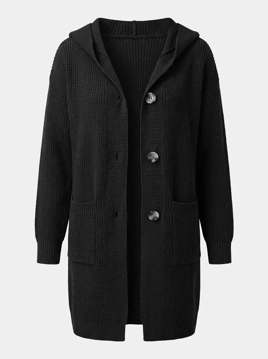 Natalia – Kardigan Damski Oversize z Kapturem