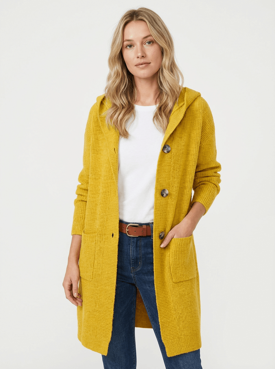 Natalia – Kardigan Damski Oversize z Kapturem