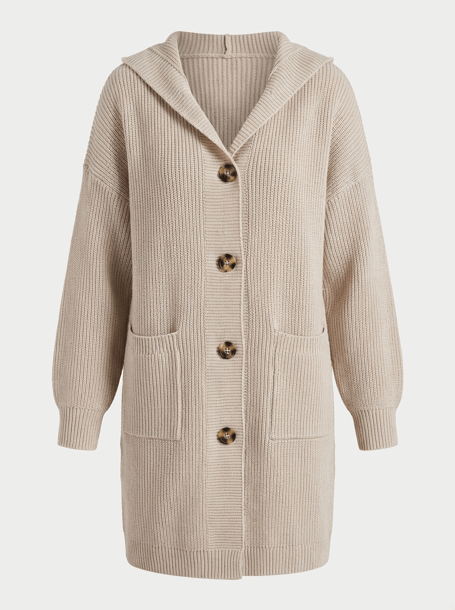 Natalia – Kardigan Damski Oversize z Kapturem