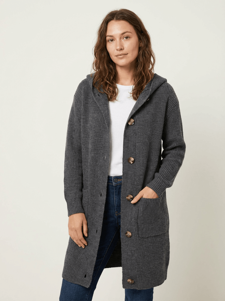 Natalia – Kardigan Damski Oversize z Kapturem