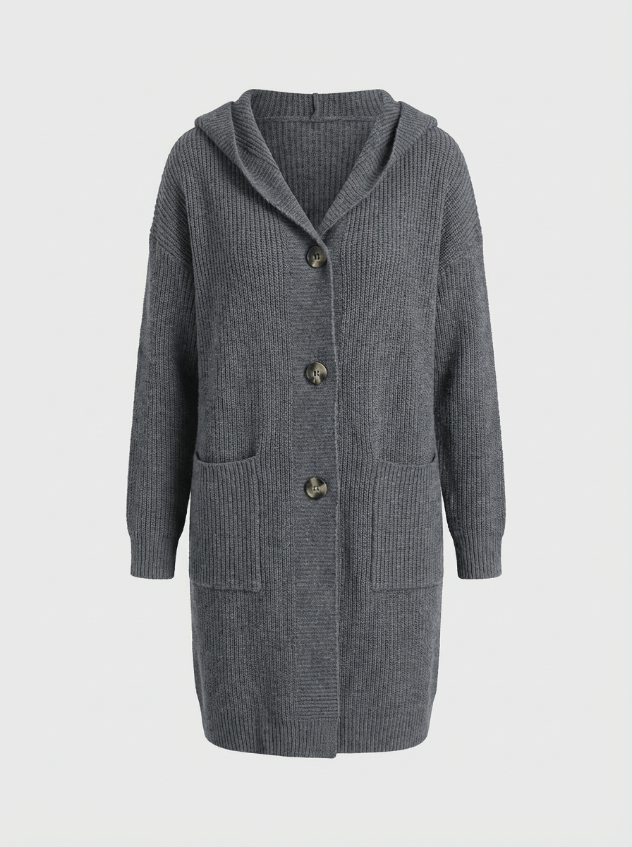 Natalia – Kardigan Damski Oversize z Kapturem