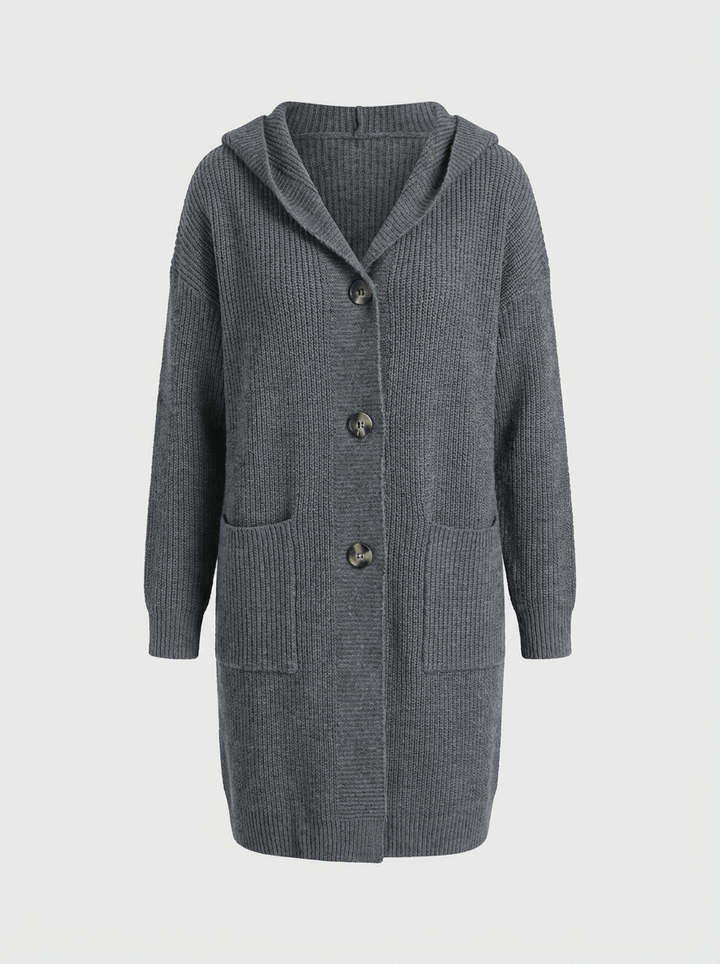 Natalia – Kardigan Damski Oversize z Kapturem