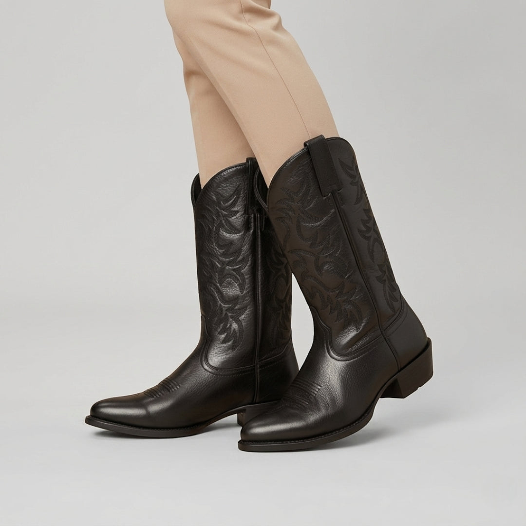 Natalia – Kowbojki Damskie z Haftem