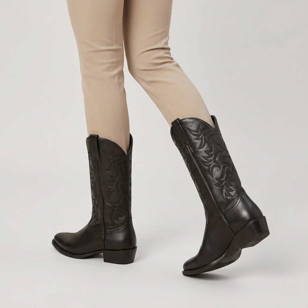 Natalia – Kowbojki Damskie z Haftem