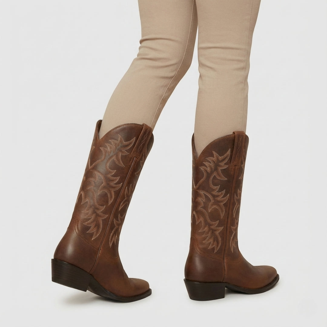 Natalia – Kowbojki Damskie z Haftem